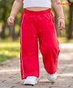 Honeyhap Premium 100% Cotton Terry Knit Full Length Solid Pant With Bio Finish - Red