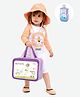 Little Surprise Box Spandex Full Raglan Sleeves Lion Printed Legged Swimsuit With Bag Detergent & Cap - Orange