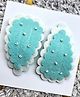 FOLLOW THE NEEDLE Beads Embellished Snap Clips - Blue