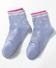 Mustang Knit Ankle Length Socks With Star Design - Light Blue