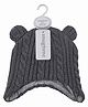 SNUGTIME Cotton Knit Cable Knit Designed Ear Applique Detailed Beanie - Grey - Circumference 54 Cms