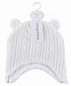 SNUGTIME Cotton Knit Cable Knit Designed Ear Applique Detailed Beanie - White - Circumference 50 Cms