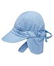 SNUGTIME Cotton Elastane Knit Solid Cap With Sun Protection - Blue - Circumference - 38 Cm