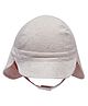 SNUGTIME Cotton Elastane Knit Solid Cap With Sun Protection - Off White - Circumference - 38 Cm