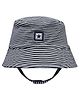 SNUGTIME Cotton Elastane Knit Star Embroidered Striped Bucket Hat - Navy Blue - Circumference - 50 Cm