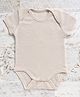Merino Baby Woollen Knit Half Sleeves Solid Onesie - Cream