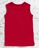 Merino Baby Woollen Knit Sleeveless Solid Vest - Red