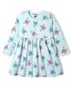 CUCUMBER Sinker Knit Full Sleeves Flared One Piece Frock With Lilo & Stitch Graphics - Mint