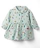 CUCUMBER Cotton Woven One Piece Dresses/Frocks Full Sleeves Butterfly Print L Blue 3-6 Months