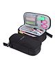 Wooum Polyester Large Pencil Case,Durable Pen Pouch with Big Capacity,Multi Compartment Pencil Case Organizer,High Capacity Pencil Bag,Stationery Box,Pencil Case for Girls&Boys,Cosmetic Pouch,Black