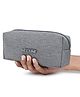 Wooum Pencil Pouch for School & College | Grey Stationery Pouch for Boys, Girls, Men & Women | Cloth Pen Pencil Pouch with Zip | Pencil Case, Pen Bag, Stationery Organizer for Students & Office