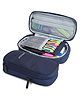 Wooum Expandable Pencil Pouch for Boys & Students | 1 Year Warranty | Large Capacity Pencil Case for School College & Office | Big Stationery Organizer Pen Bag with Mesh Pocket | Blue Pencil Pouch