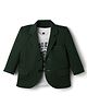 Robo Fry Cotton Woven Full Sleeves Solid Blazer with Inner Tee - Dark Green