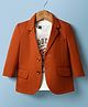 Robo Fry Cotton Woven Full Sleeves Solid Blazer with Inner Tee - Rust Orange