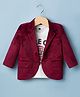 Robo Fry Cotton Woven Full Sleeves Solid Blazer with Inner Tee - Maroon