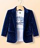 Robo Fry Cotton Wove Full Sleeves Checked Blazer With Inner Tee - Royal Blue