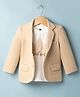 Robo Fry Cotton Woven Full Sleeves Solid Blazer with Inner Tee - Beige