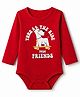 Doodle Poodle 100% Cotton Knit Full Sleeves Puppy Printed Onesie  -Maroon