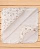 CUCUMBER Interlock Knit Towel & Wrappers With Animal Print L 90 x B 90 cm - Cream