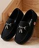 Cute Walk by Babyhug Slip On Party Wear Shoes With Applique - Black
