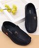 Cute Walk by Babyhug Slip On Formal & Party Wear Shoes With Applique - Navy Blue