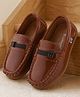 Cute Walk by Babyhug Slip On Party Wear Shoes With Applique - Brown