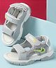 Cute Walk by Babyhug Velcro Closure Solid Sandal - Grey
