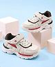 Cute Walk by Babyhug Velcro Closure Sneaker Shoes With Star Applique - Beige