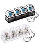 ADKD Mechanical Keyboard Switch Keychain Set  Clicky Blue Switch Tester Keyring Toy | Mini Keyboard Button Fidget Keychain for Gamers & Tech Lovers(Pack of 1,Random Color)
