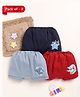 Unfab Cotton Knit Pack Of 3 Star Animal & Typography Printed Boxers - Multi Colour
