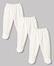 Doodle Poodle Interlock Cotton Knit Bootie Leggings Pack of 3 - White