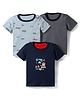 Junior Star Pack Of 3 Half Sleeves Striped & Boats Printed Tees - Multi Colour