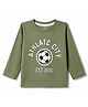 CUCUMBER Cotton Knit Full Sleeves Round Neck  T-Shirts  Athletic Graphic - Olive Green