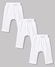 Doodle Poodle 100% Cotton Knit Full Length Solid Diaper Leggings Pack Of 3 - White