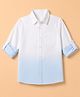 Pine Kids Cotton Woven Ombre Shirt with Full Sleeves in Blue for 5-6 Years