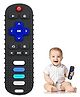 Teri Beri Baby Teether Toy Chew Toys for Babies 3-24 Months TV Remote Control Shape Teething Relief for Infants (Black)