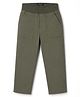 Pine Kids Cotton Elastane Woven Full Length Solid Colour Trouser with Front Pockets - Olive