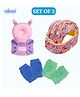 Bubzii Baby Best combo set soft protecting for walking and carwling comes with super soft Head protector Back protector 2 sets of Knee pads with silicon dots for extra grips