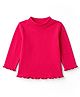 Simply Cotton Lycra Knit Full Sleeves Solid T-Shirt - Red