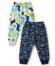 Simply Looper Knit Full Length Dino Printed Lounge Pants Pack of 3 - Multicolor