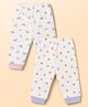 Simply Interlock Knit Full Length Vehicles & Rainbow Printed Lounge Pants Pack Of 2 - White