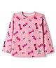 CUCUMBER Sinker Knit Full Sleeves T-Shirt with Candy Print - Pink