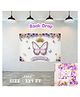 Puchku Butterfly Theme Birthday Party Backdrop - 3x5 ft