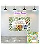Puchku Jungle Theme Birthday Party Backdrop - 3x5 ft