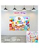 Puchku Cocomelon Theme Birthday Party Backdrop - 3x5 ft