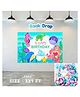 Puchku Mermaid Theme Birthday Party Backdrop - 3x5 ft