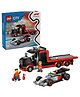 LEGO City F1 Display Truck with Audi F1 Race Car Toy 508 Pieces-60493