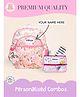 Rosada 14.5 Inches DIY Princess School Bag Medium & Double Zip Pencil Pouch Combo With Keychain  - Multicolour