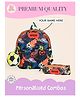Rosada 15 inches DIY Soccer Backpack Large & Round Pencil Pouch Combo With Keychian - Multicolour