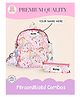 Rosada 15 inches DIY Princess Backpack Large & Round Pencil Pouch Combo With Keychian - Multicolour